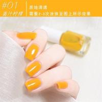 JILL LEEN指甲油女免烤快干美甲流行色磨砂哑光初学者学生平价 01姜汁柠檬(油性)