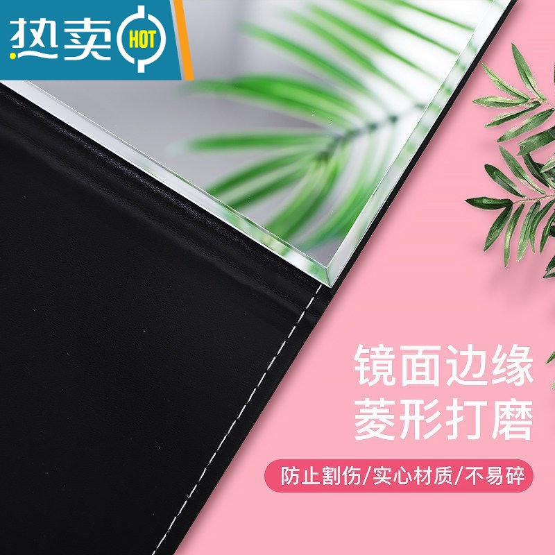 敬平[破损补发]镜子化妆镜折叠台式便携随身高清学生公主桌面梳妆镜 中号(21cm*15cm)[]玫红色便携式用镜高清大图