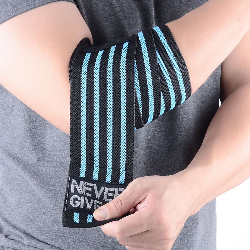 力量举护肘绷带健身护具举重运动助力带护手肘卧推弹弓