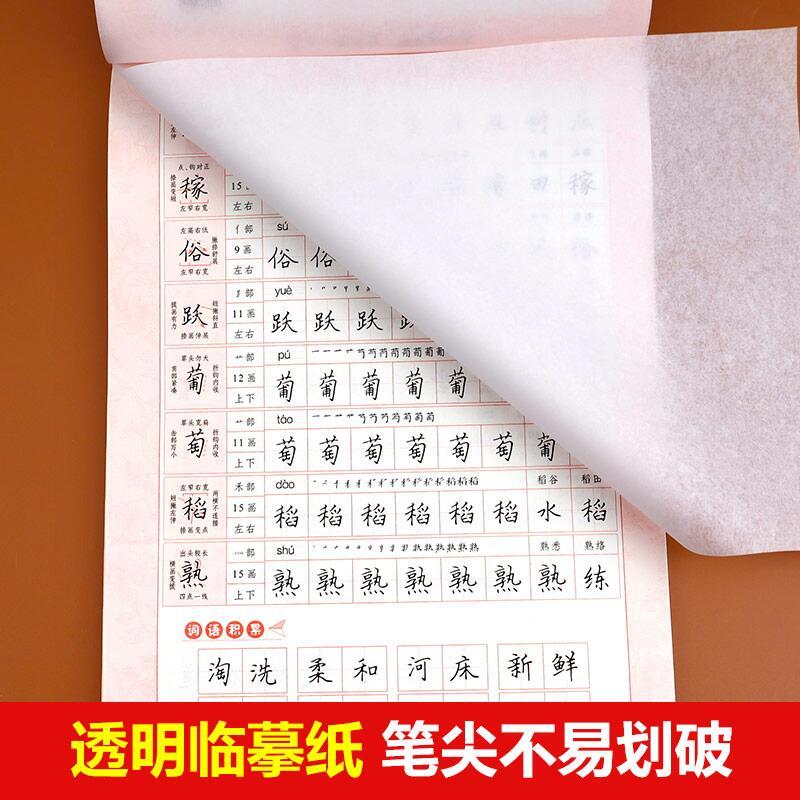 [正版]同步字帖小学4四年级下册语文写字课课练小学生4四年级下册语文小学生生字练习描红小学四年级下册每日一练钢笔临摹习