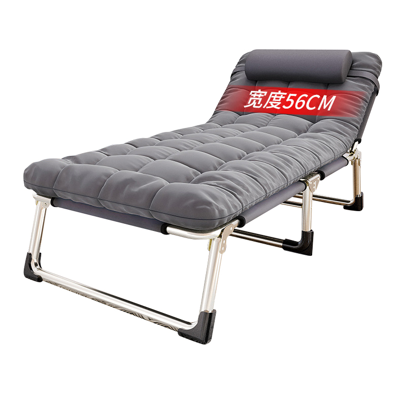 豫汉迎单人床折叠床 折叠午休椅子床176*56*30cm