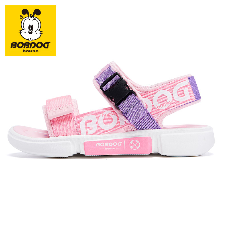 BOBDOG HOUSE巴布豆童鞋儿童凉鞋2019夏季男童女童时尚防滑小孩沙滩鞋T9233