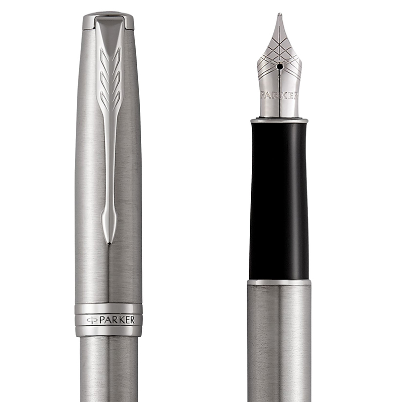 派克PARKER 钢笔 新款卓尔钢杆白夹墨水笔高清大图