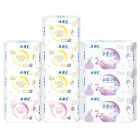 ABC日夜组合卫生巾65片轻透薄棉柔10包 姨妈巾