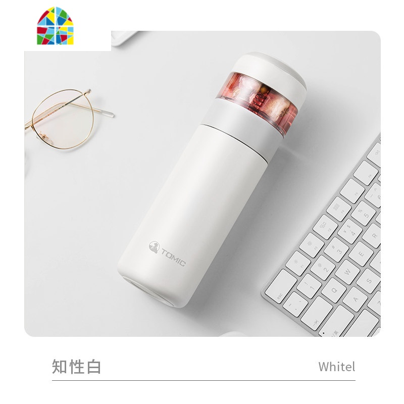 茶水分离杯内胆泡茶杯网红保温杯女便携水杯子男 FENGHOU 千禧粉--370ML
