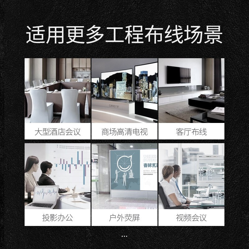 绿联 HDMI线数字高清线 HDMI工程线 3D视频线 笔记本电脑机顶盒接电视投影仪显示器数据连接线 20米