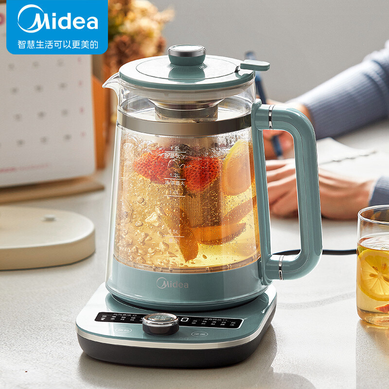 美的(Midea)轻净系列 养生壶 煮茶器 316L母婴级材质电水壶 1500W大功率烧水壶 炖煮壶 MK-YS01-I