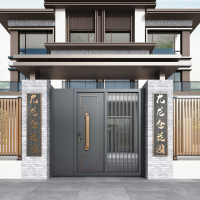 古达定制铸铝门别墅大门双开盗门进户入户子母门家用农村自建房大门