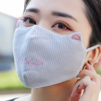 秋冬季天口罩女加大可爱加厚保暖防寒全纯棉布黑色透气口罩可清洗
