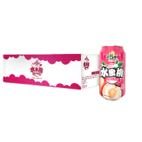 健力宝第五季水蜜桃汁饮料易拉罐水果味怀旧水饮料整箱 2.第五季果汁【共12罐】水蜜桃味