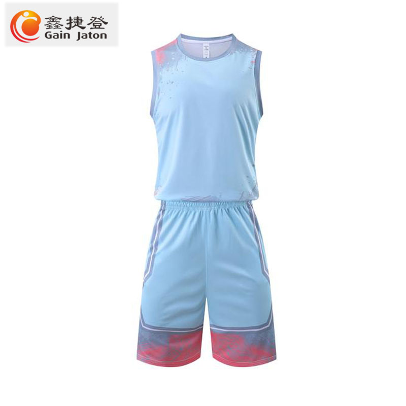 鑫捷登 可定制透气速干篮球服套装AGRY-WDL048 套高清大图