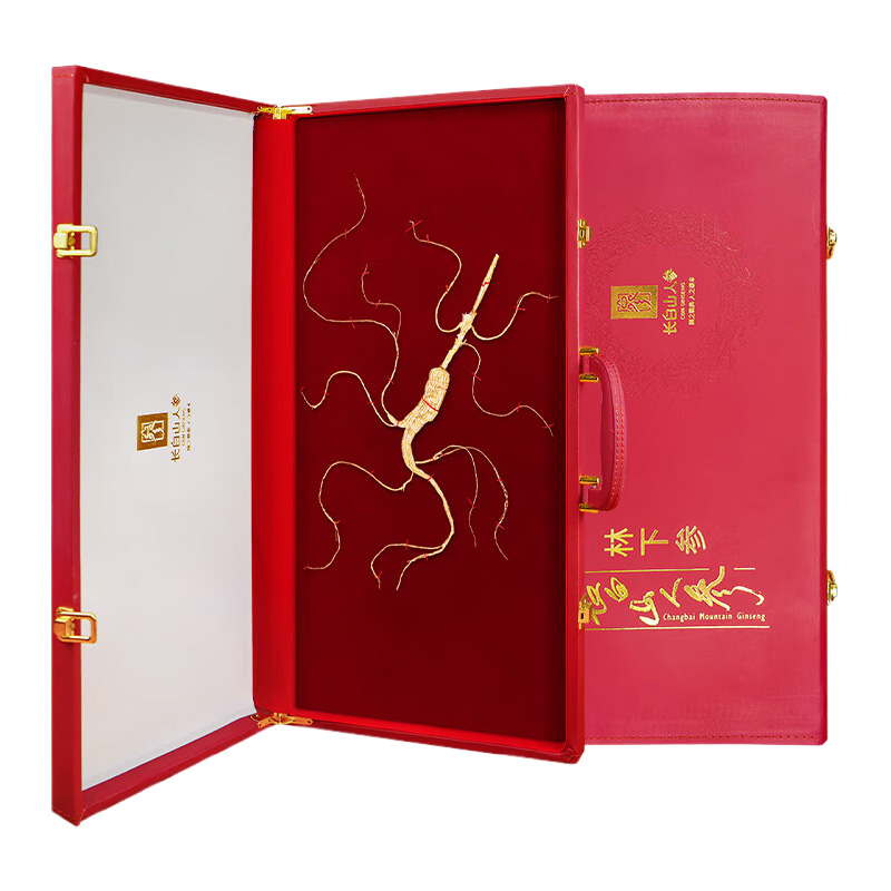 长白山人参林下参皂苷丰富皮老纹深芦头长须密长质地饱满礼盒20g