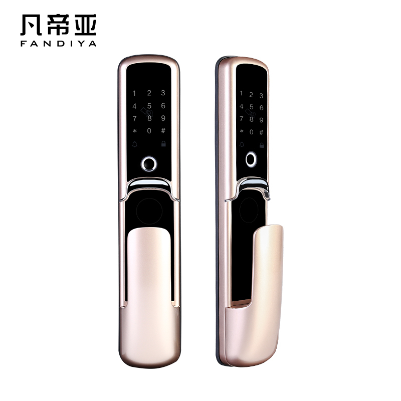 凡帝亚FDY-05HA智能门一步开门智能全自动锁体六种开锁方式指纹密码钥匙远程APP应急钥匙