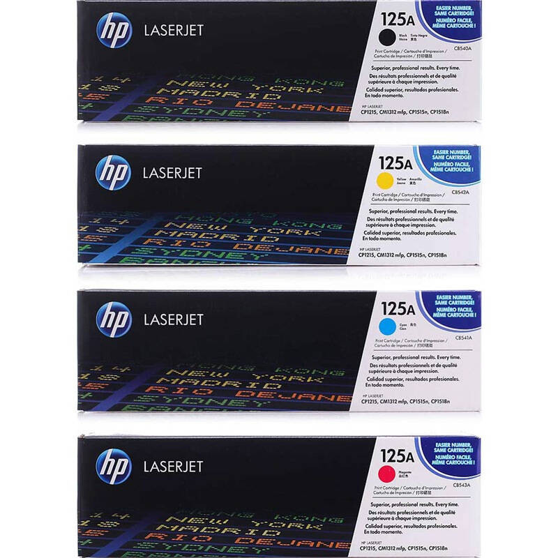 惠普(HP)CB540A/CB541A/CB542A/CB543A 125A 硒鼓黑色彩色四色套装高清大图