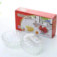 斑度钻石玻璃碗两件套