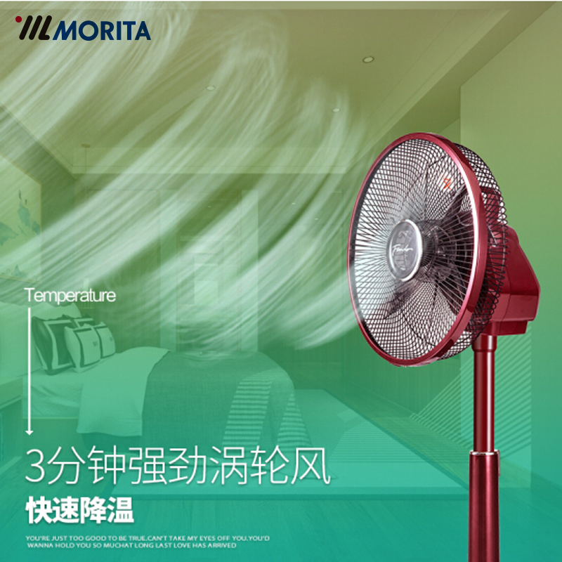 森田(MORITA)电风扇SZ-GTR30H 智能静音 空气循环扇 落地扇 遥控控制 家用静音 9档 睡眠风