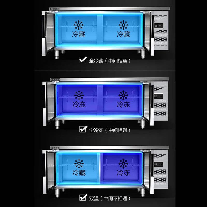 史蒂芬(stevison)商用操作台冰柜卧式水吧台厨房285L工作台 长1.2M(全冷藏) XSX300-1C一价无忧图片