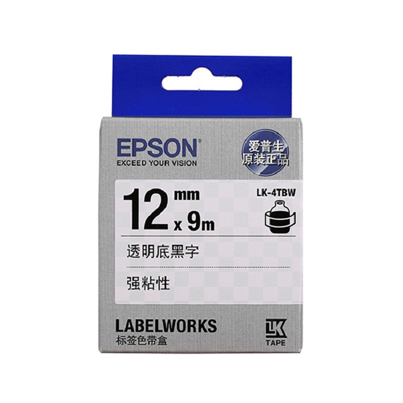 爱普生(EPSON) 透明底黑字原装色带 LK-4TBW (单位:根)