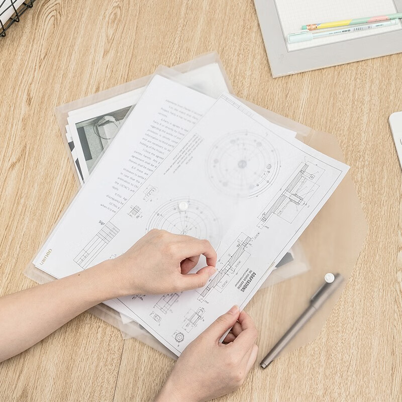 得力 5501A 文件袋A4(透明)10只/包高清大图