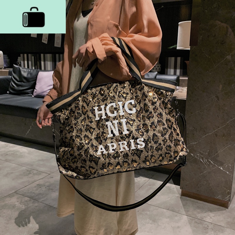 洋气亮片字母大包包女2020新款潮韩版百搭手提斜挎包大容量单肩包NEWLAKE高清大图