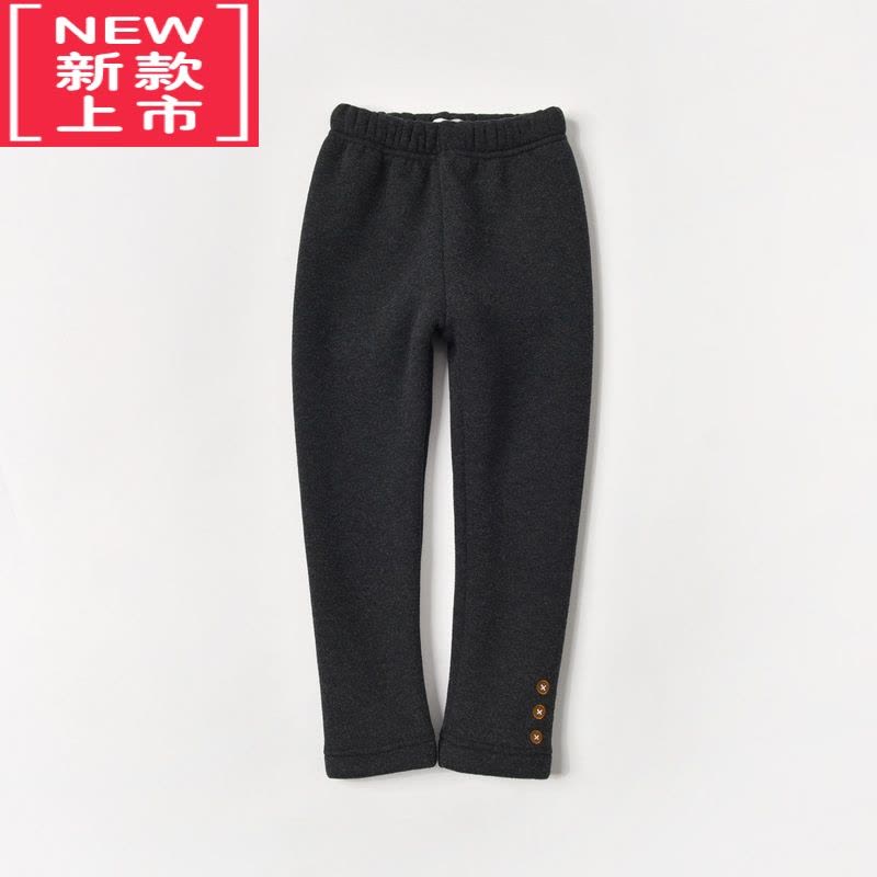 可莉允一体绒儿童加绒打底裤女童保暖长裤中大童秋冬款山东网店童装保暖裤图片