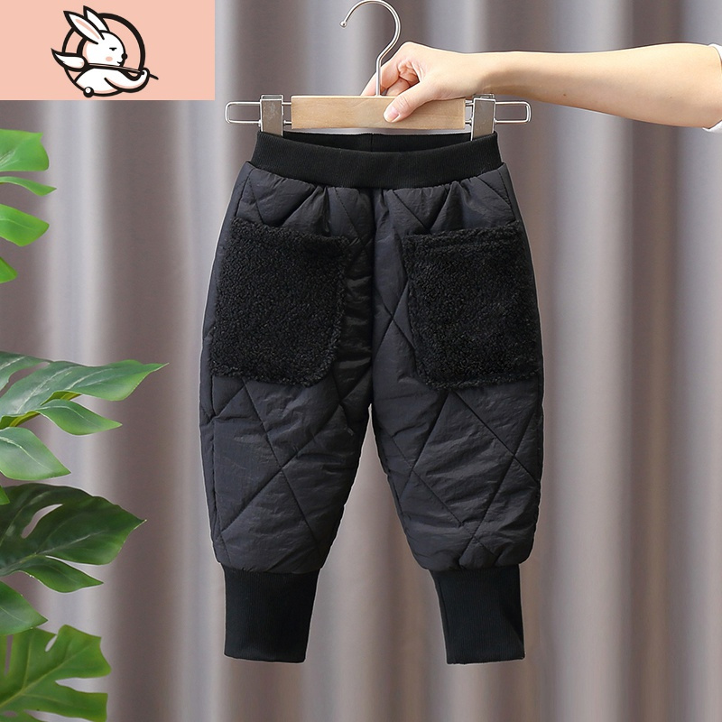 huayangtu宝宝加绒裤子秋冬款儿童棉裤加厚冬季外穿男童保暖裤小男孩