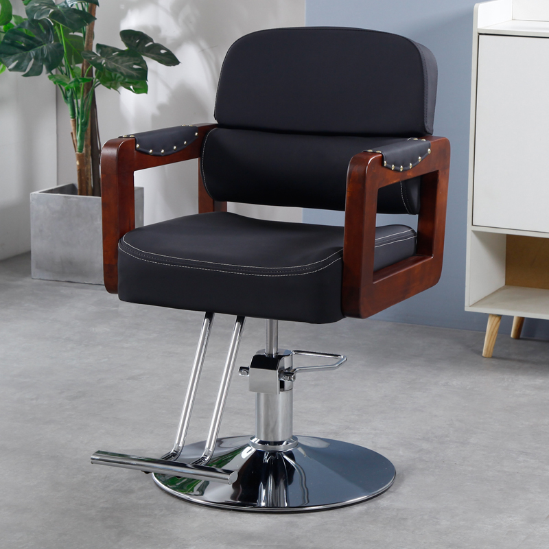 美发椅旋转可升降美发店椅子闪电客理发店发廊专用剪发椅复古理发椅