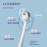 舒客 玲珑宽头净白牙刷 银离子刷丝 护龈高密软毛清洁口腔牙齿缝隙按摩防滑软胶 玲珑宽头牙刷 2支装