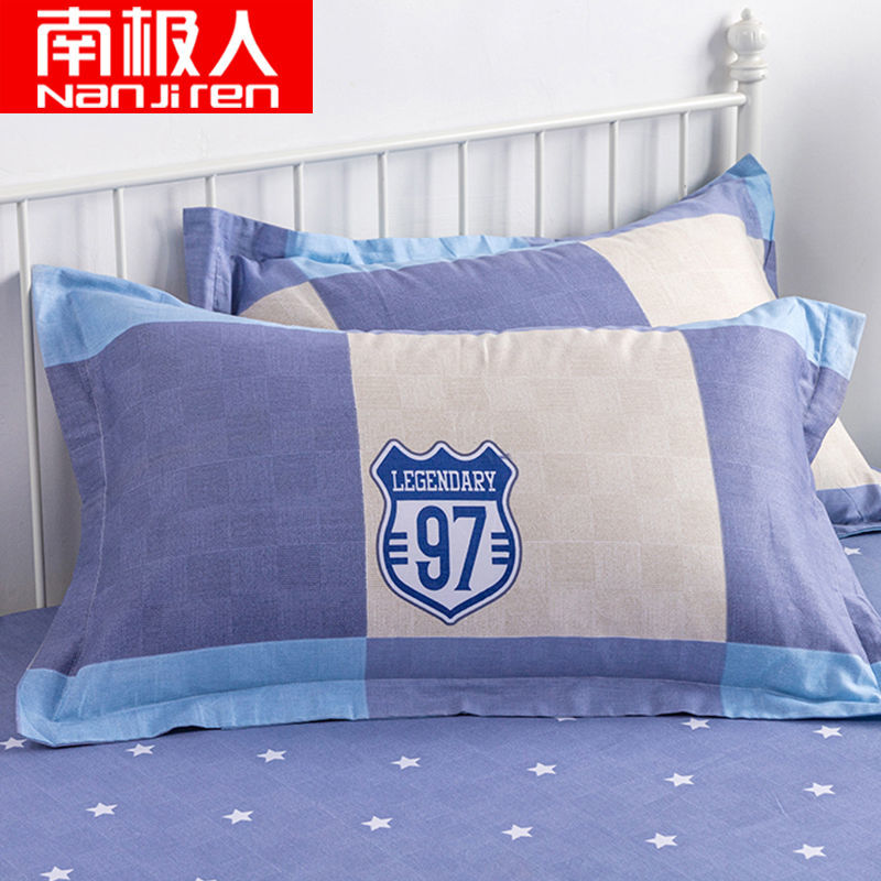 枕头套装一对家用枕套带枕芯单人48x74cm高清大图