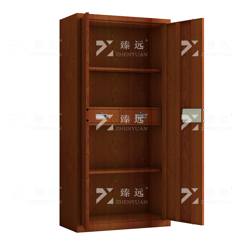 臻远 ZYJJ-80048 保密柜 红木纹通门电子锁 长900*宽420*高1850 单位:1台