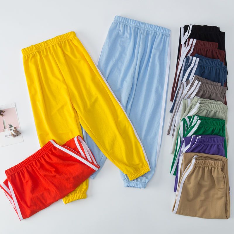 2条儿童冰丝防蚊裤运动灯笼裤男童女童夏季薄款家居裤宝宝灯笼裤