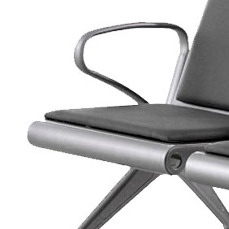 臻远ZY-JCY-19 连排椅机场椅公共座椅等候椅 黑皮机场椅排椅双人位高清大图