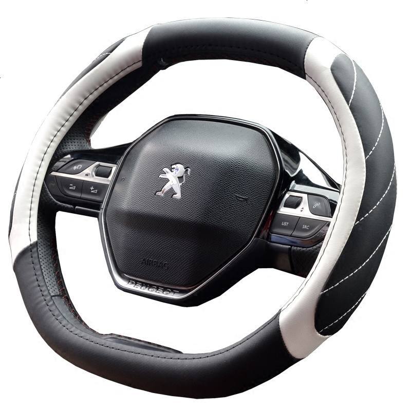 标致专用新款308 2008 4008 5008 307 301汽车真皮方向盘套四季