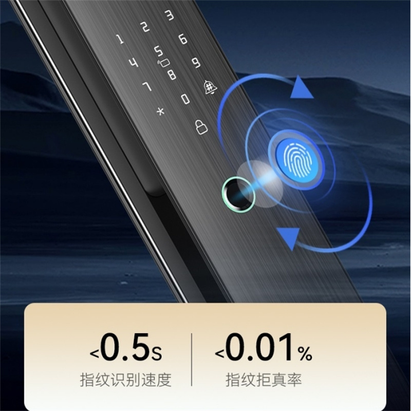 乐开 D913智能锁 人脸指纹密码卡片家用防盗门木门电子锁高清大图