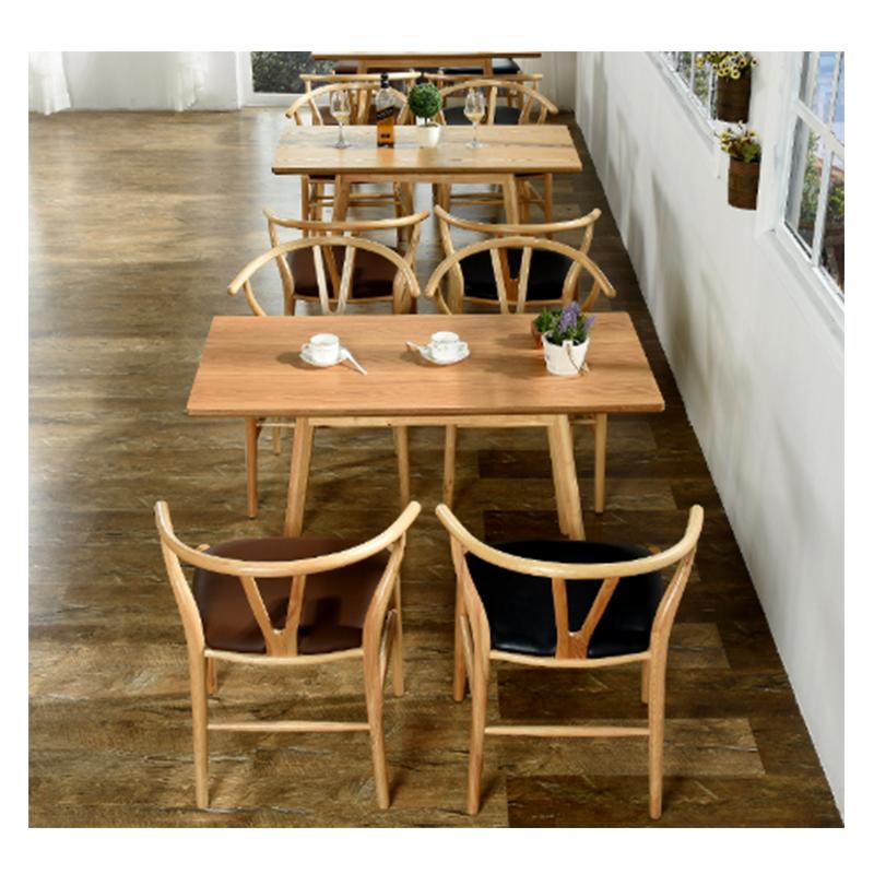 德诚和(DECHENGHE)休闲椅餐厅餐椅实木椅子办公室洽谈椅高清大图