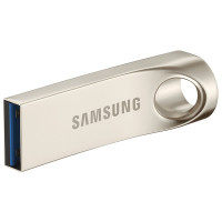 三星(SAMSUNG)BAR系列 64GB 金属外壳五防 USB3.0 高速U盘 银色