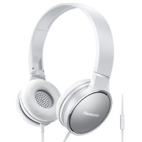 松下(Panasonic) RP-HF300M 立体声通话耳机头戴线控耳麦折叠设计 白色