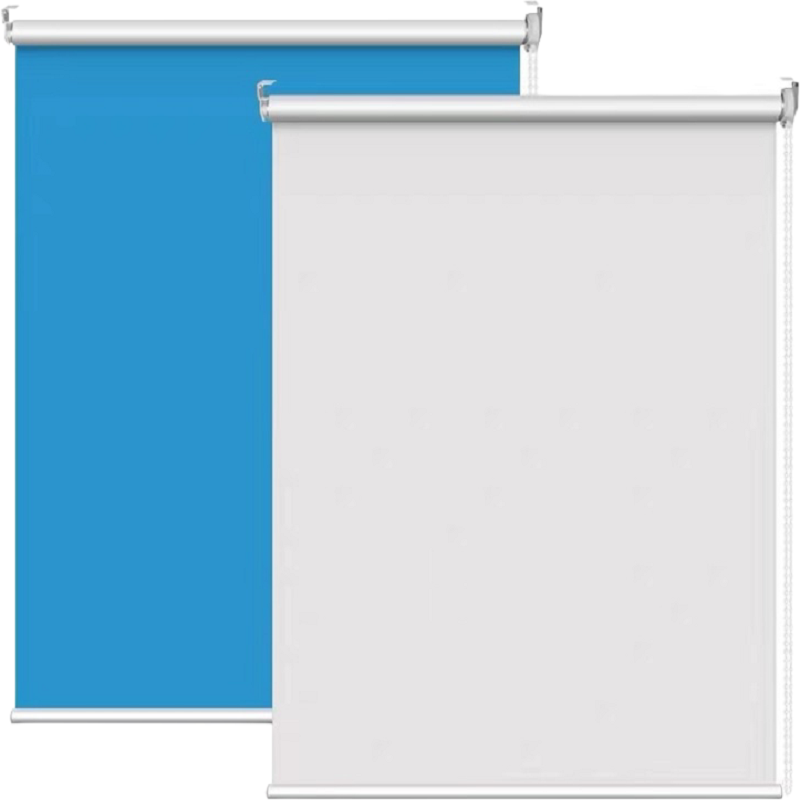 电动全遮光防火阻燃卷帘B级 蓝色 100*100cm