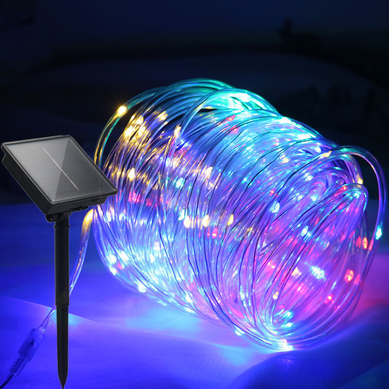 不插电彩灯条led灯带闪光灯 花园布置氛围灯户外防水太阳能庭院灯