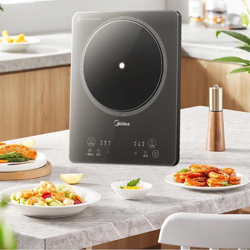 美的(Midea)家用多功能电磁炉家用电磁灶一键爆炒家用火锅炉触控按键耐用面板大功率电磁炉 MC-22MB05