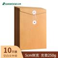 三木（SUNWOOD）6048 牛皮纸档案袋 A4空白面 混浆250g加厚 侧宽5cm 10只/包（10包起订）
