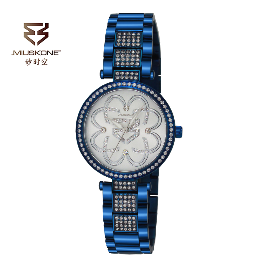 妙时空(MIUSKONE)别致典雅系列 施华洛世奇镶嵌 亮色手表 搭配衣服 异域风情 瑞士机芯 MS21高清大图
