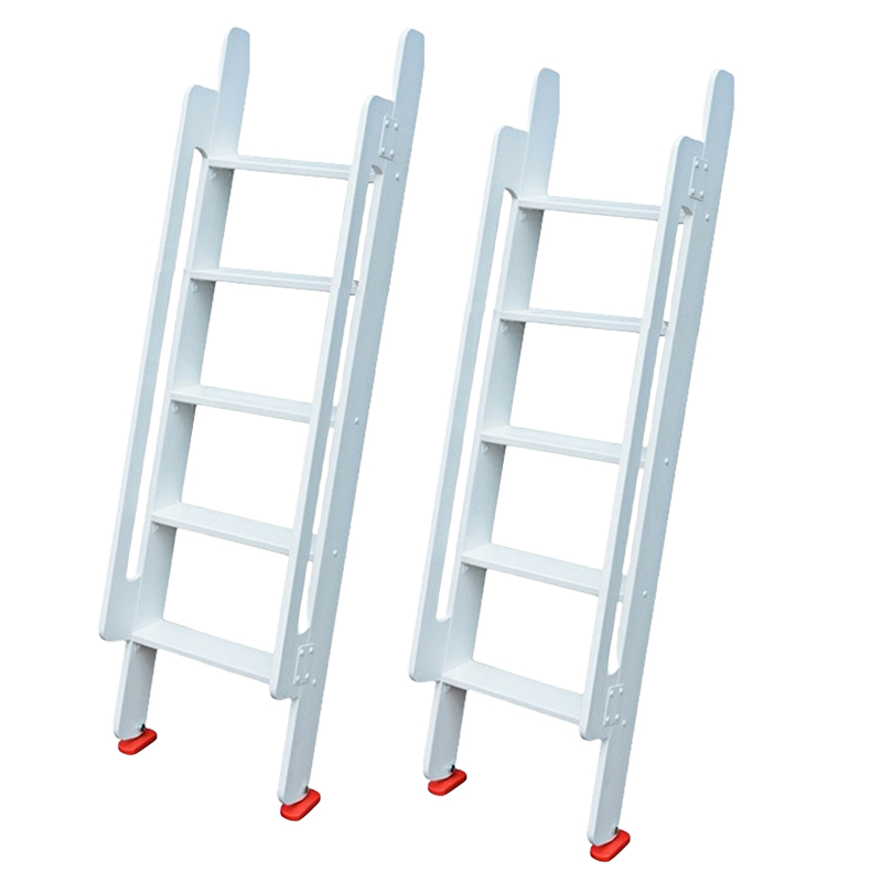 围达 实木白色直梯 扶手款-5踏步 个高清大图