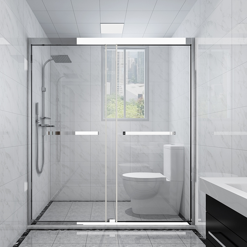 定制网红淋浴房手逗隔断卫生间干湿分离浴室玻璃洗澡房家用整体推拉门