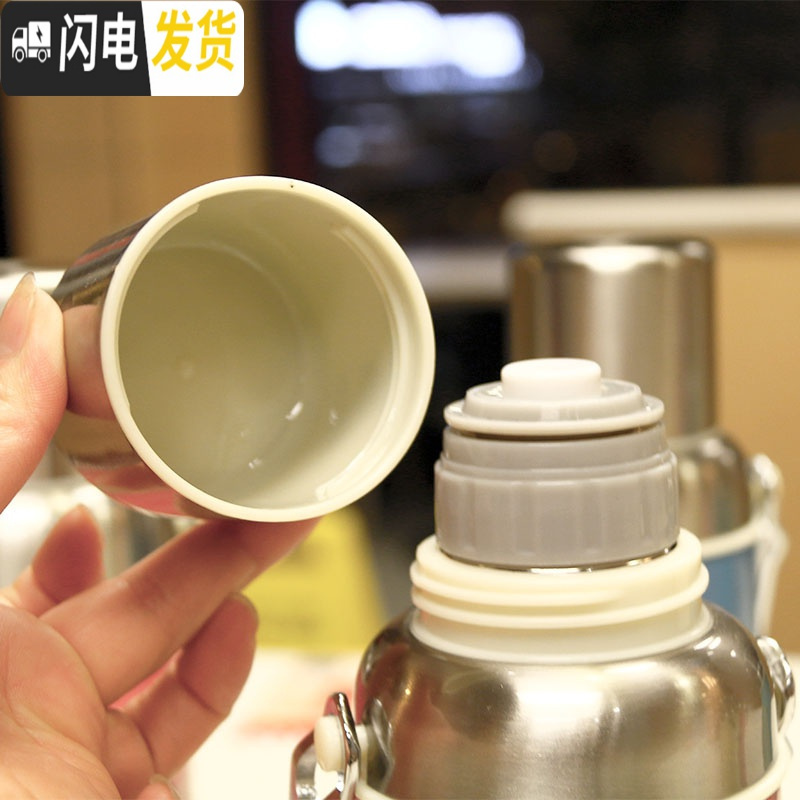 三维工匠简约复古中式热水壶保温杯清新大容量男女户外便携学生随手保温壶 6075芭比粉/600高清大图
