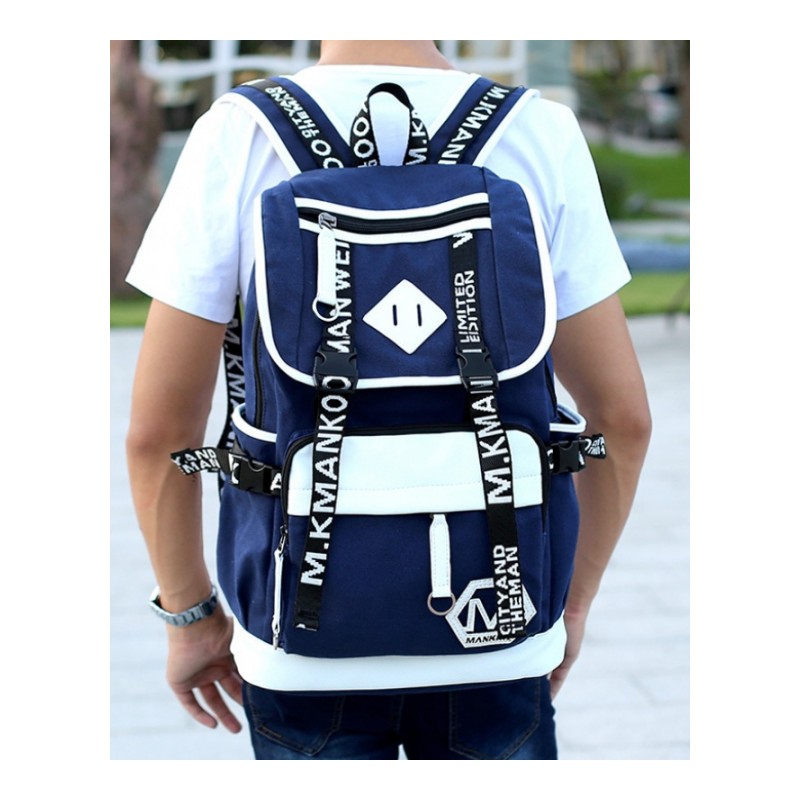 18公主 Shibagongzhu 港风原宿双肩书包猪鼻子个性韩版背包中学生女青少年男潮ulzzang报价 参数 图片 视频 怎么样 问答 苏宁易购