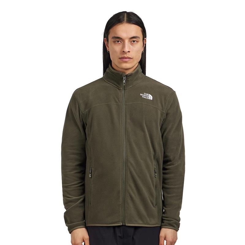 THE NORTH FACE男士加厚抓绒外套防风保暖户外登山连帽夹克 New_Taupe_Green M