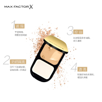 Max factor蜜丝佛陀透滑粉饼001#玉瓷色10g 干湿两用遮瑕保湿控油防晒定妆 持久不脱妆干粉