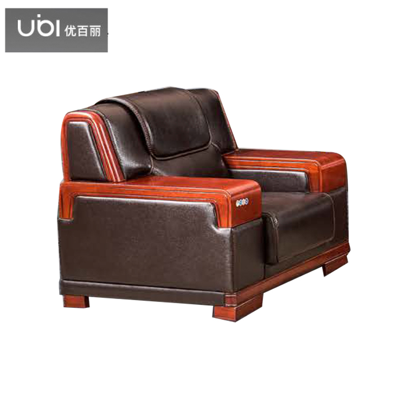 优百丽 F-6815 办公室沙发 办公家具 会客接待 现代简约家具 颜色尺寸可定制 单人位（牛皮）