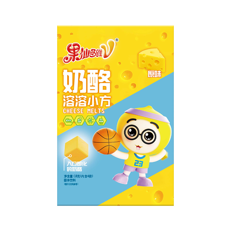 果仙多维V 儿童零食儿童溶豆奶豆点心奶酪溶溶小方奶酪溶豆奶豆小馒头原味18g